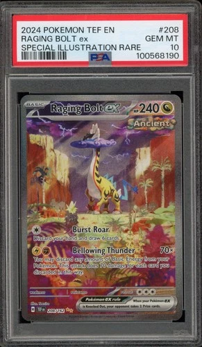 Pokemon Raging Bolt ex Temporal Forces Special Illustration Rare #208 PSA 10