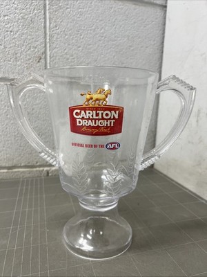 VINTAGE BEER JUG AFL PREMIERSHIP CUP CARLTON DRAUGHT FOOTY MANCAVE BAR PUB ART