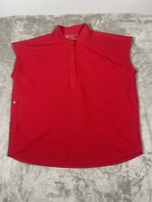 FIGS Women's Rafaela Oversized Scrub Top Technical Edition Medium Red