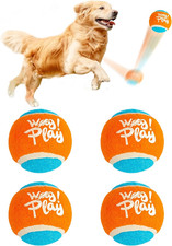 Tennis Balls Dog Toy, 2.5 Inch Pet Safe Fetch Balls Dogs 20-60 Lbs, Colorful