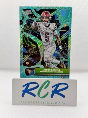 Jayden Daniels - 2025 Topps Chrome Cosmic - Aqua Refractor /199 - Commanders