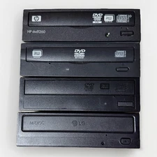 Lot of 4 Internal DVD Drives – HP, Lite-On, LG, TSSTcorp – SATA – Untested As-Is