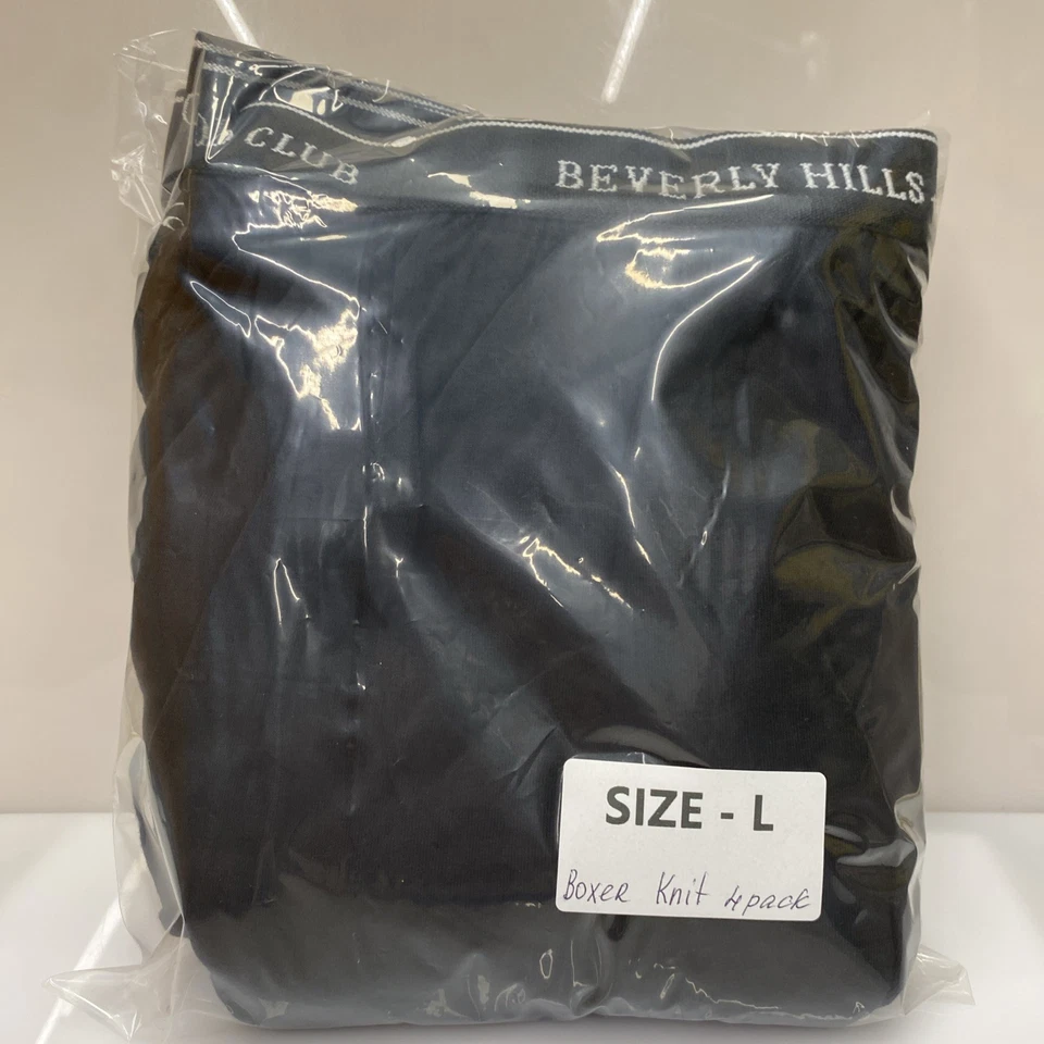 Beverly Hills поло клуб вязаный боксера хлопок нижнее белье 4-Pack размер L черный❗️ без ярлыков - Изображение 4 из 4