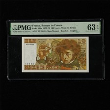 1972-74 France Banque De France 10 Francs Pick#150a PMG 63 EPQ Choice UNC