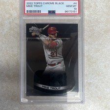PSA 10 2022 Topps Chrome Black Mike Trout Base #4 Los Angeles Angels