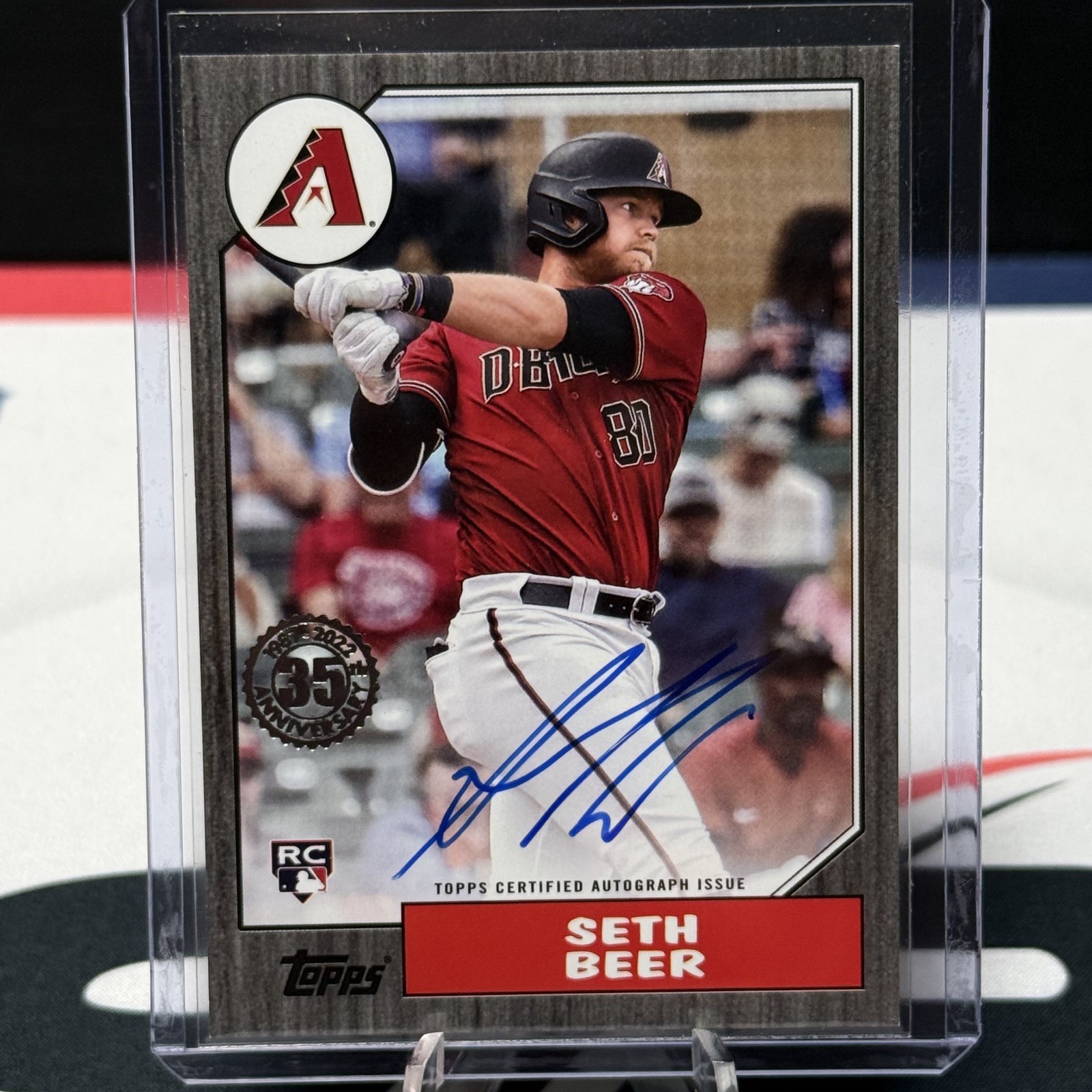 Seth Beer 2022 Topps Series 1987 35th Black AUTO RC #070 /199 AZ Diamondbacks