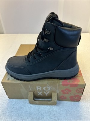 Roxy At Work Karmel Composite Toe Lace-up Work Boot Black  Women SZ 10 NEW