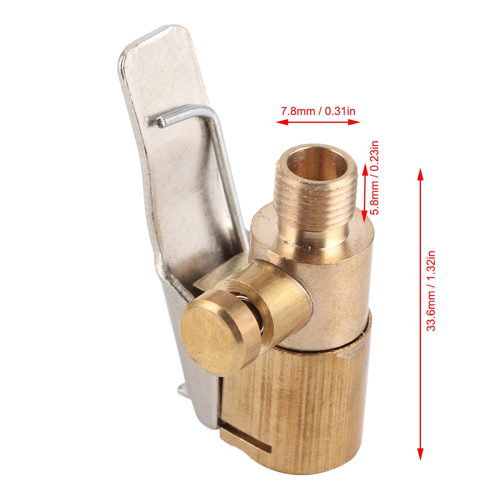 Tire Inflator Chuck Tyre Quick Inflation Clip Clamp Connector For Motorcycle &