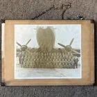 WW2 Bomber Photo RAF Crew Antique Framed Sepia Original Glossy Photograph 10”X8”