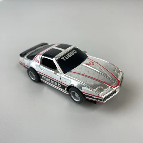 Tyco HP7  Slot Car Pontiac Turbo Firebird Chrome 1982 Tested Runs