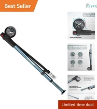 Bike Shock Pump High Pressure 300 PSI Aluminum Alloy with Gauge for Forks