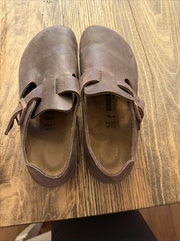 Zuecos Birkenstock London para hombre talla 42 cuero marrón Foto 4 de 4