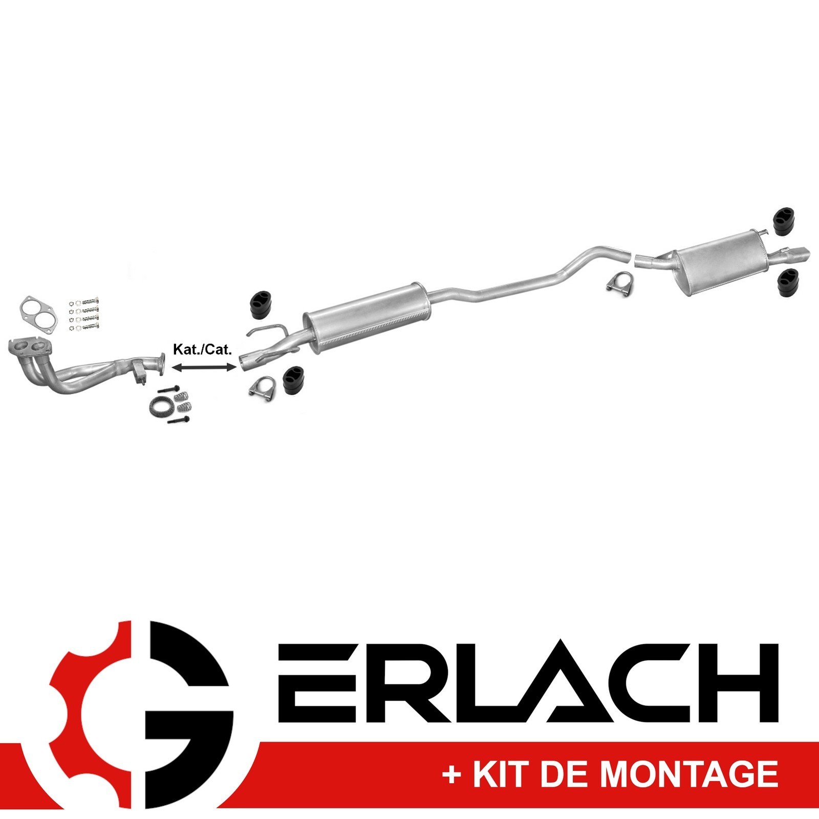 Echappement Opel Corsa B 1.6 GSI et 1.4i silencieux en acier aluminisé