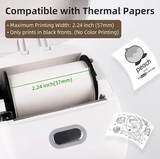 ORGSTA S002 etikettendrucker selbstklebend etikettiergerät Bluetooth 300 Dpi - Bild 4 von 4