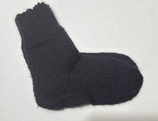 Hand Knit 100 Wool Socks Men and Women Black Cozy Warm Winter Gift Sizes S M L