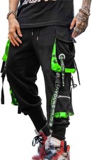 Men's Jogger Pants Punk Cargo Baggy Techwear Hip Hop Harem Pants Streetwear