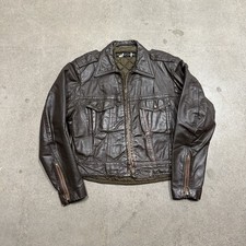 EUC Rare Vintage 70s AMF HARLEY DAVIDSON Leather Jacket Size 46 Brown