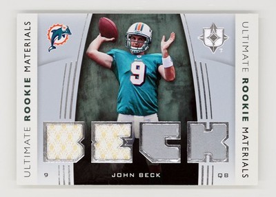 2007 Upper Deck Ultimate Collection #URM-JB John Beck Rookie Materials Silver
