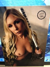 Autogrammkarte LENA NITRO - Erotikstar - original - signiert - neu