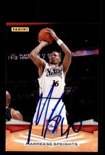Signed Basketball Card Auto Marreese Speights 2009-10 Panini #37 76ers