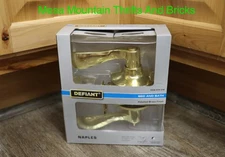 Defiant Naples Polished Brass Bed/Bath Privacy Door Lever Handle W/ Inside Lock