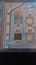 Leaf 2025 Bronx Legacy Pride Pinstripes Black Foil MEM #PP-5 /3 Jeter Rivera Ma…