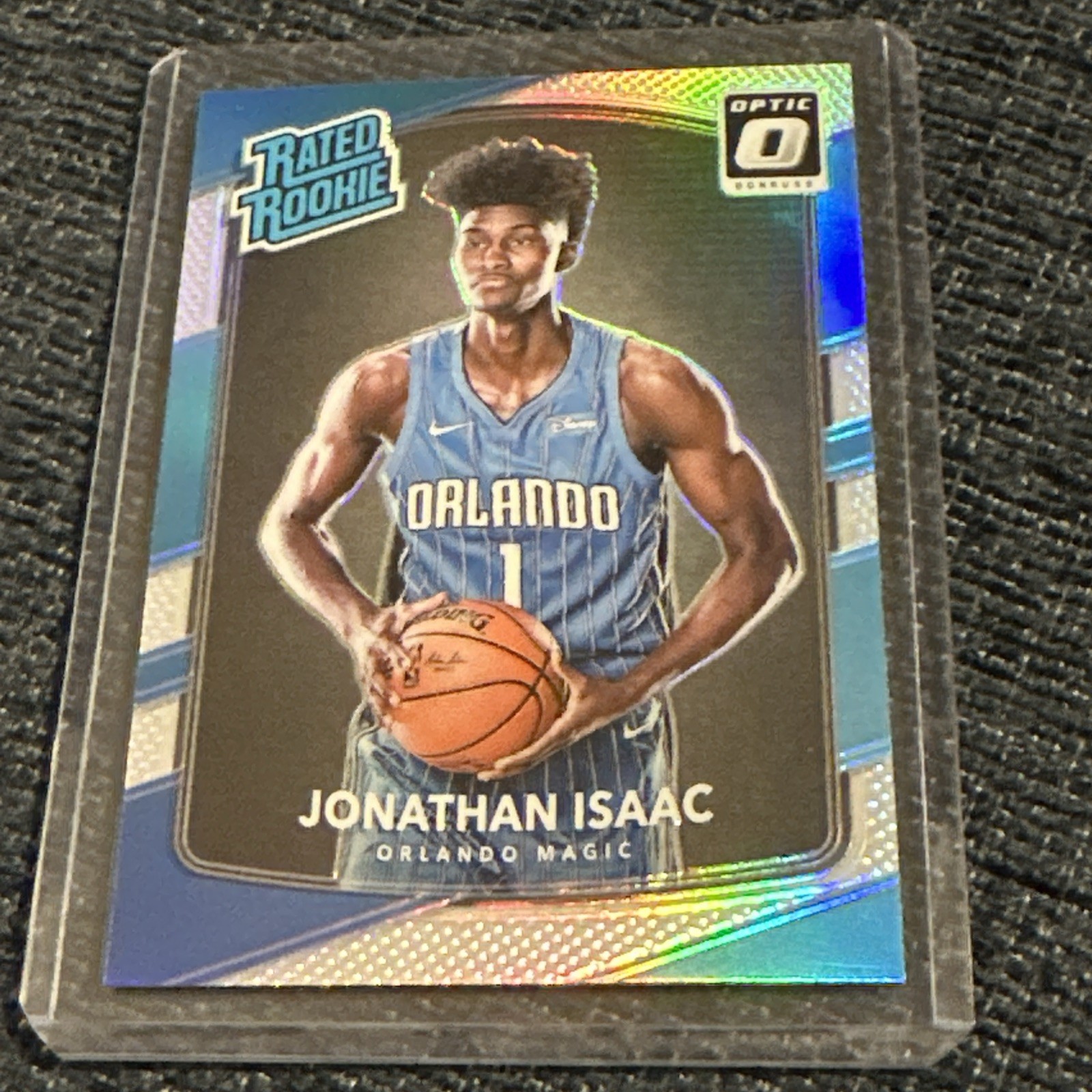 Jonathan Isaac 2017-18 Donruss Optic #195 Rated Rookie Holo Silver Prizm-Orlando