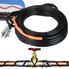 Kingdder 6FT - 48FT Heat Tape for Water Pipes Thermostat Self Regulating Heating