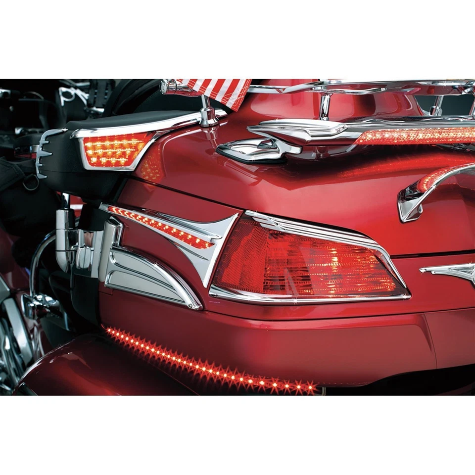 Passenger Armrest Chrome Trim W/LED Light For Honda GL1800 '06-17 OPEN BOX 3240 - Image 3 of 4