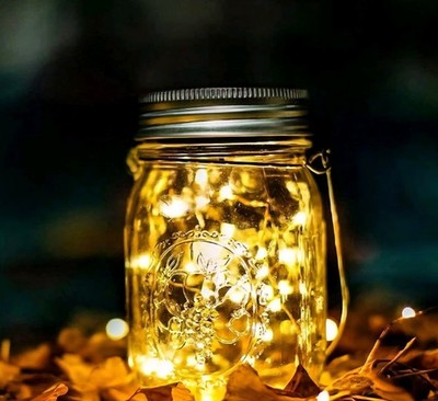 2 Pack Solar Powered Mason Jar Lid Insert Fairy String Light 20 LED Garden Decor