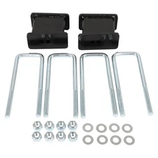 For 2007-2018 Chevy Silverado GMC Sierra 1500 4" Rear Lift Blocks Kit w/ Ubolts