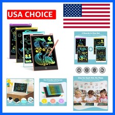 Lightweight 4-Pack of Colorful LCD Writing Tablets - Ideal for Kids Road Trips
