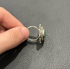 Emerald Filigree Ring Sterling Silver Vintage Beautiful Green Must see — photo 3