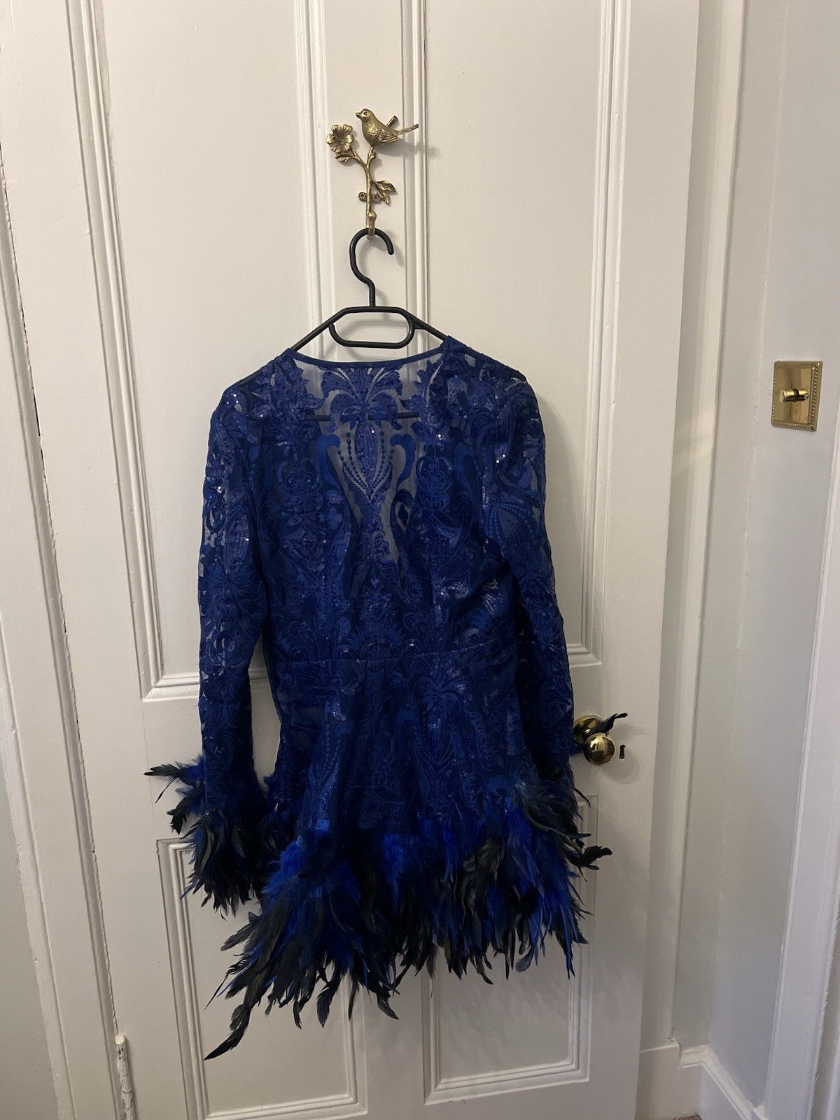 Viral Mode Mwah Suki feather dress in electric bl… - image 11