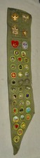 Vintage 1950's Boy Scout BSA Sash With Patches