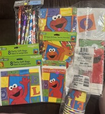 Vintage 2003 Sesame Street Party Supplies Dead Stock Designware ELMO 
