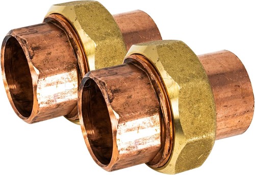 Professional Grade 1/2-Inch Copper Sweat Unions - Certified Safe Water Fittings