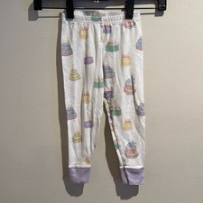 The Beaufort Bonnet Company Birthday PJ Pants Cake print 3 Toddler Girls