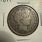 1899 Barber Half Dollar 90% Silver Coin VG Beautiful Details!