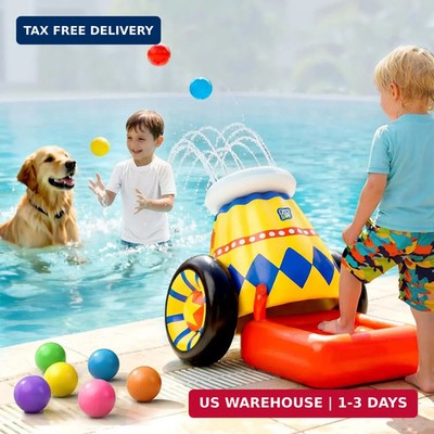 Funscape Inflatable Launching Ball Pool Toy, Kids Water Spray Ball Shooting Pool