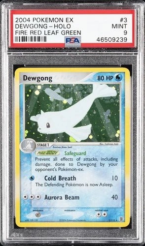 2004 POKEMON EX FIRE RED & LEAF GREEN #3 DEWGONG-HOLO PSA 9