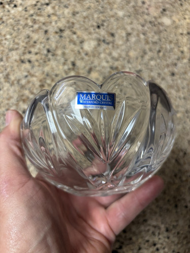 Marquis Waterford Cut Crystal Bowl With Tulip Floral Design - Picture 1 of 4