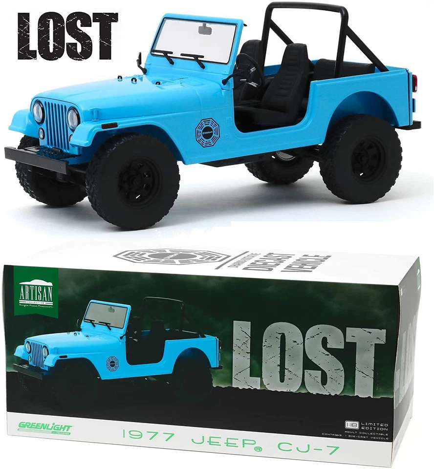 LOST Serie TV Modello 1977 JEEP CJ-7 Dharma 1:18 DieCast Artisan Collection - Immagine 3 di 4