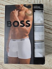 HUGO BOSS Power Boxer Brief 3 Pack Cotton Trunks Large White