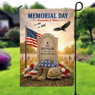 Memorial Day USA Flag Garden Flag