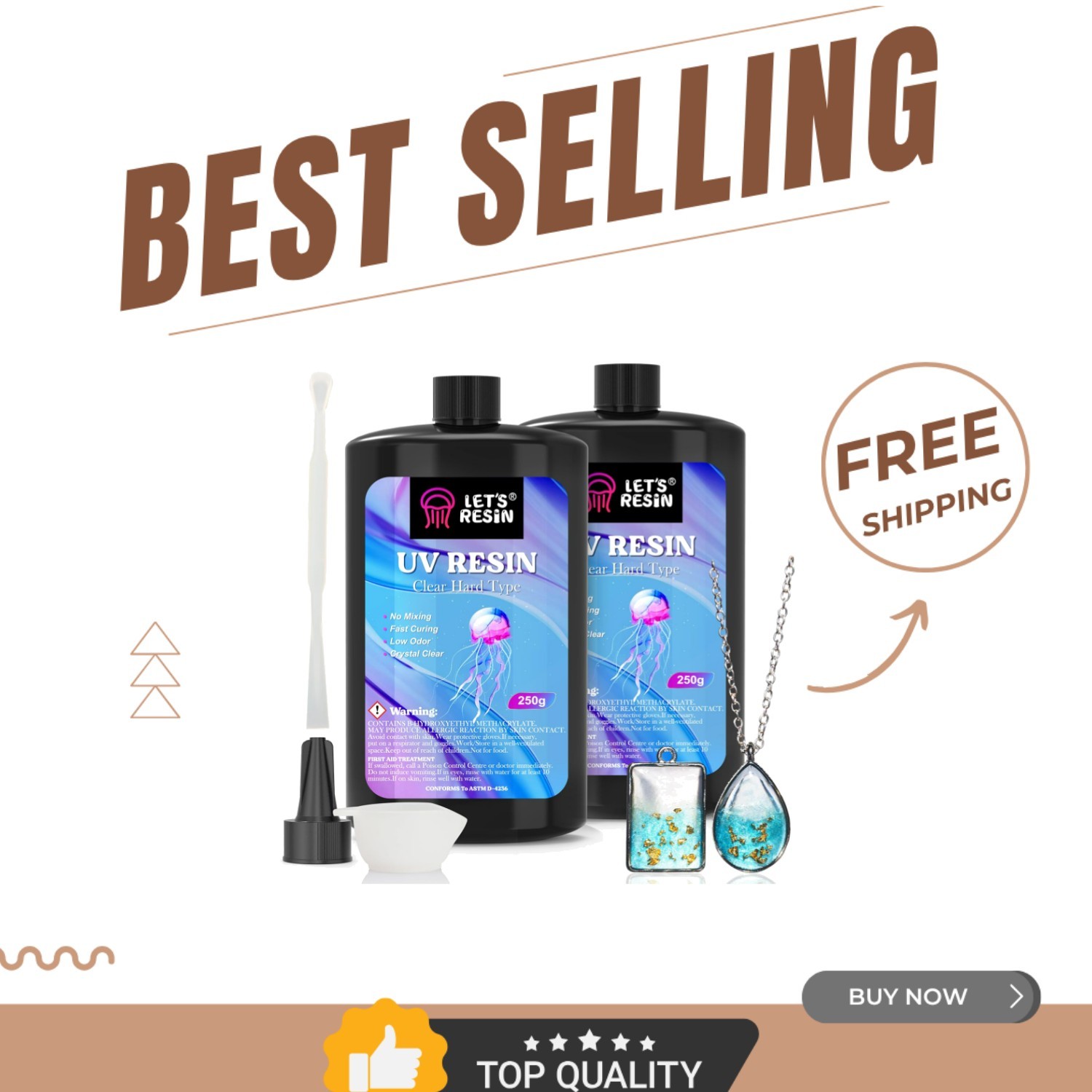 Upgraded 500g Low Odor UV Resin for Crystal Clear Jewelry Making