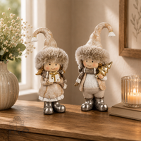 Formano 2Er- Set Winterkinder Cremefarben Aus Kunststein -751706
