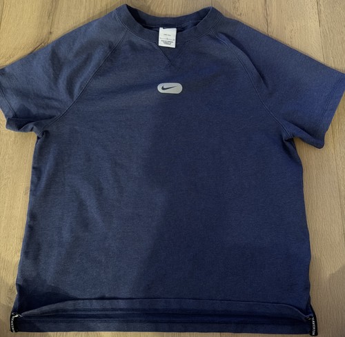 Nike Dri-FIT Athletics Shirt Kids Large Blue Short-Sleeve Training Top