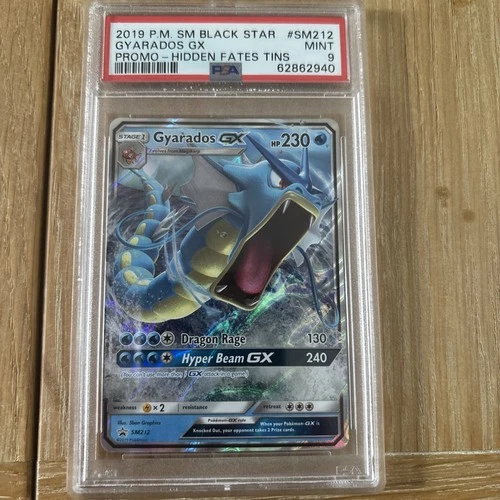 Pokemon Sun and Moon 2019 Hidden Fates Gyarados GX SM212 Promo PSA 9 English