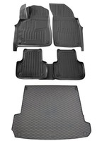 Gummi FußMatten Kofferraumwanne FüR Audi Q7 II 4M Ab 2015- Gummimatten Set